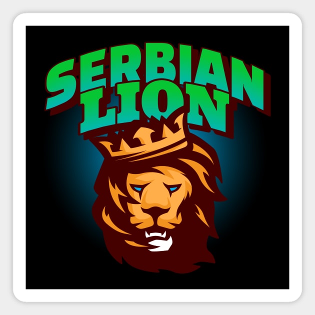 Serbian Lion Magnet by Tip Top Tee's